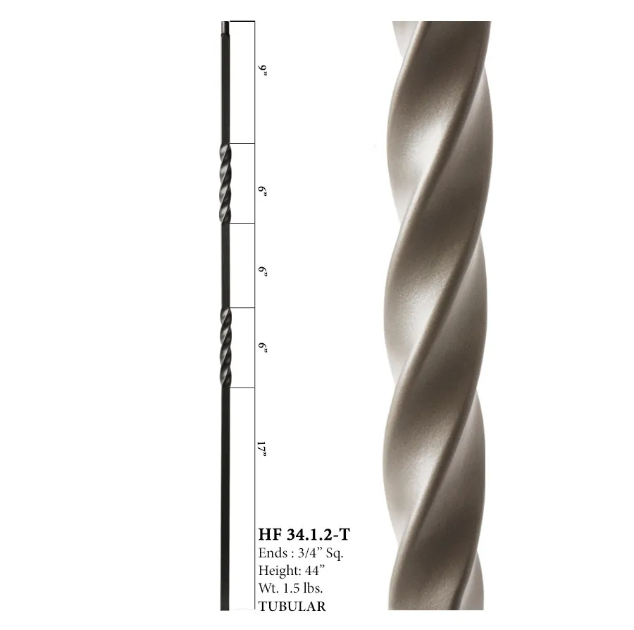 34.1.2-T Mega Series Double Twist Hollow Iron Baluster
