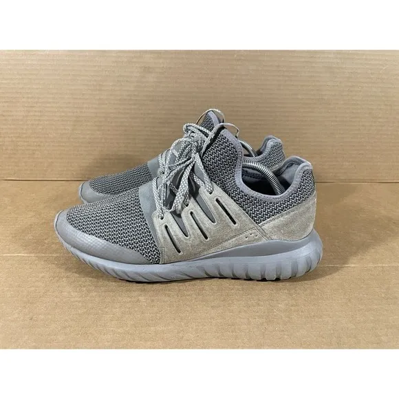 Adidas Men Size 11 Tubular Radial Shoes Sneakers Trainers Gray S76718