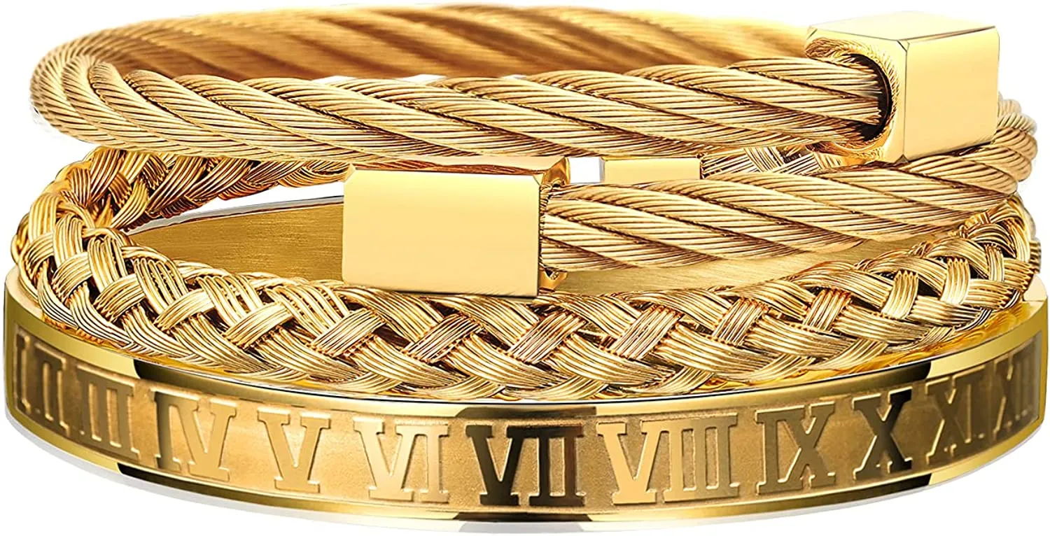 Adjustable Cuff Bracelets Luxury Men's Jewelry