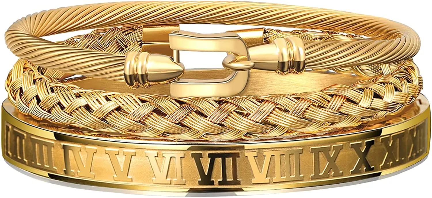 Adjustable Cuff Bracelets Luxury Men's Jewelry