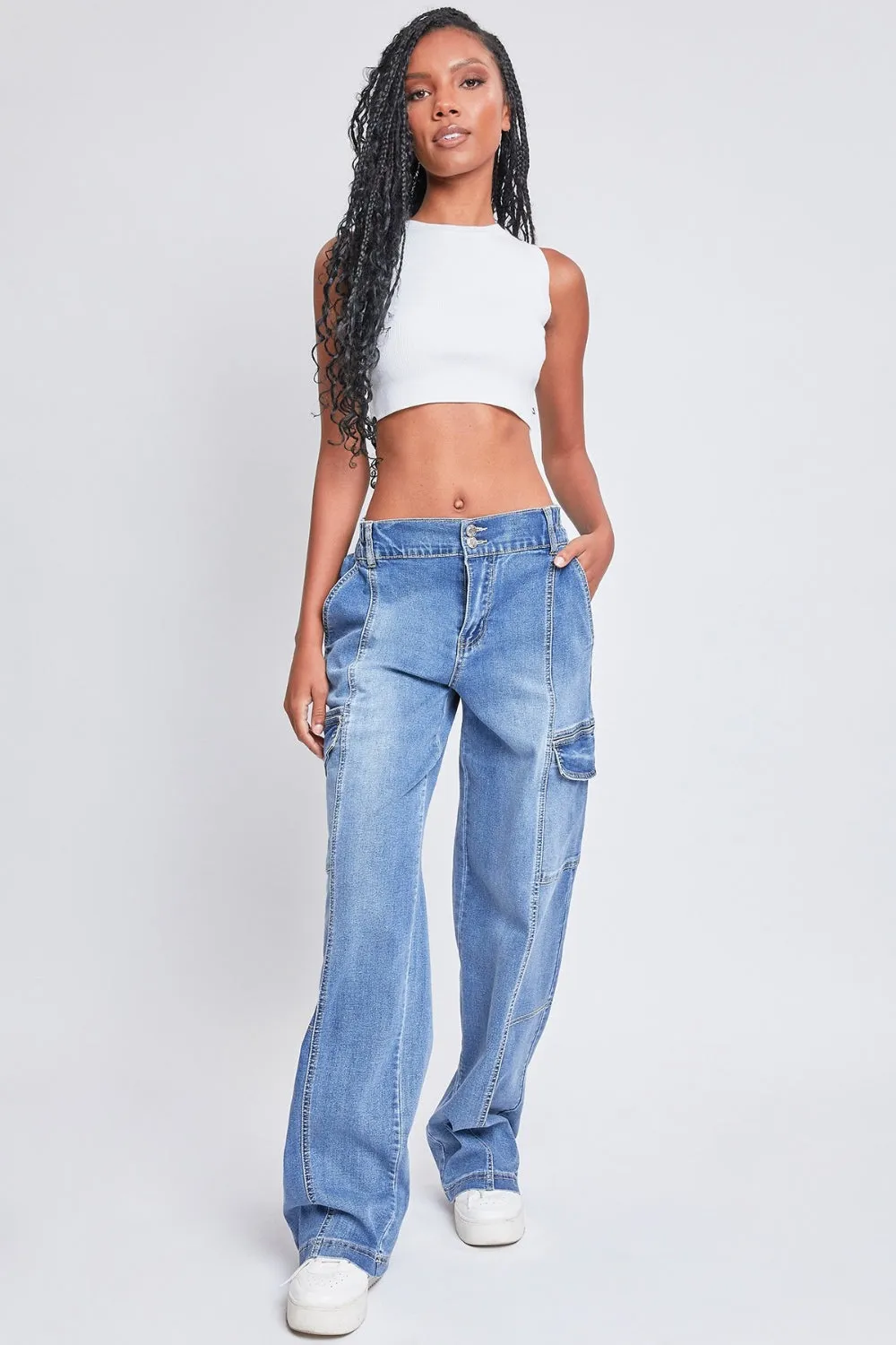 Amie High-Rise Straight Cargo Jeans