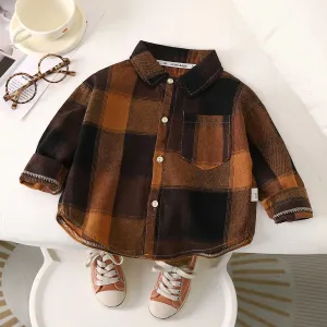 Autumn Plaid Top w/Pocket-Yellow