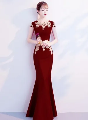 Beautiful High Quality Spandex Mermaid Cap Sleeves Party Dress, New Prom Dress