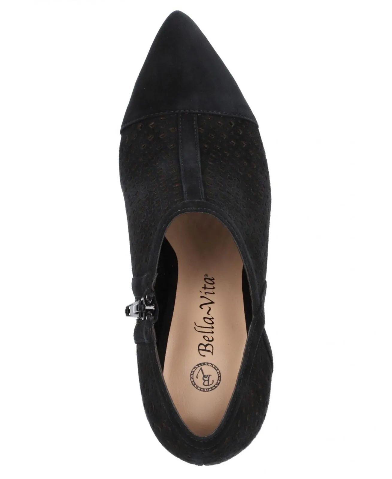 Bella Vita Womens Suede Tiana Pump Heeled Shoes TIANA Black 10WW