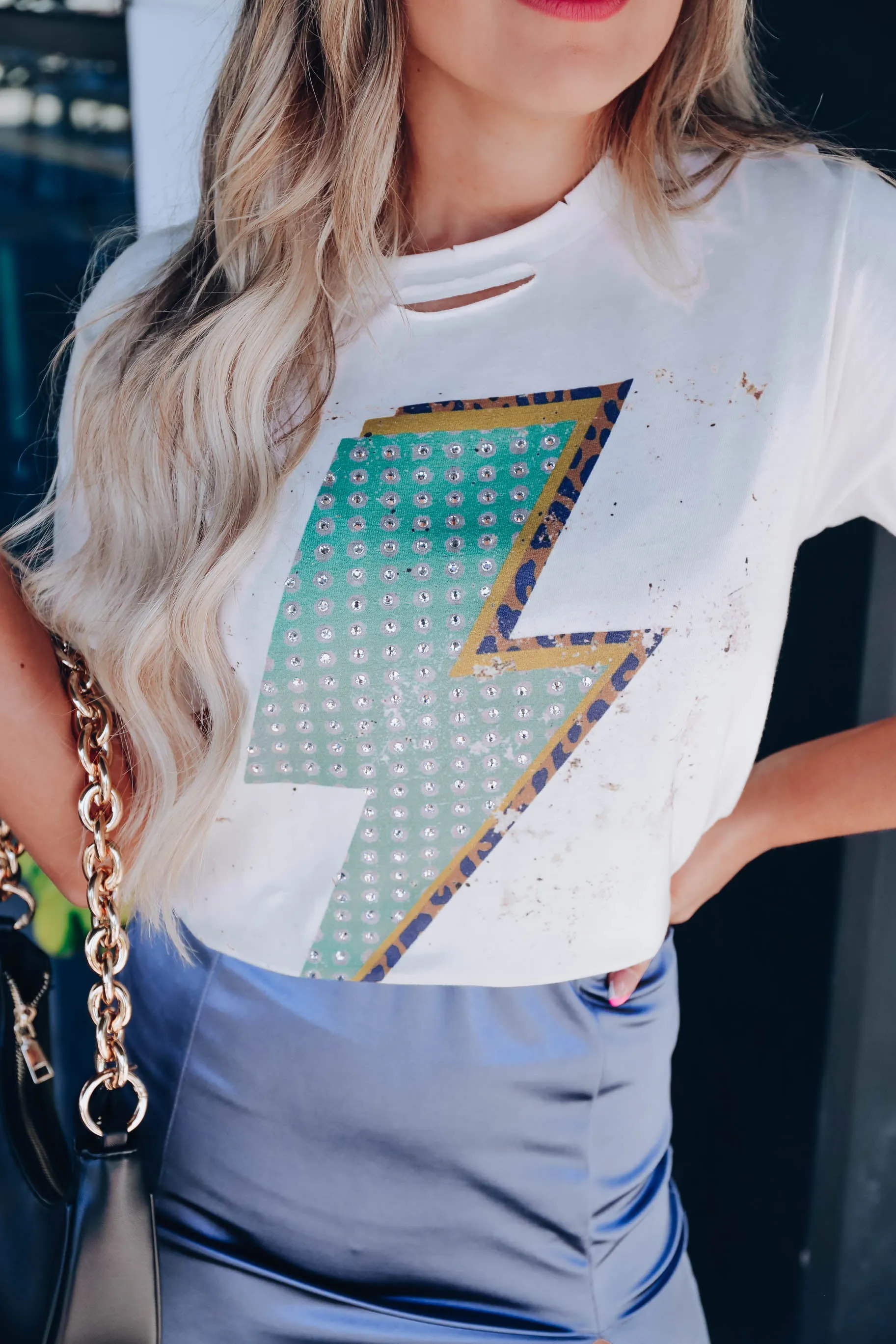 Bling Bolt Graphic Tee