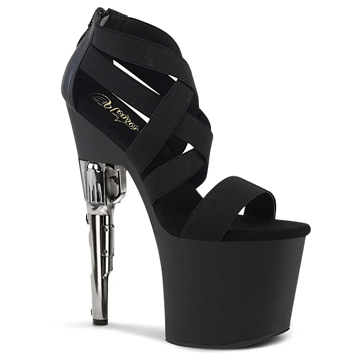 BONDGIRL-769  Black Elastic Band-Faux Le/Black Matte