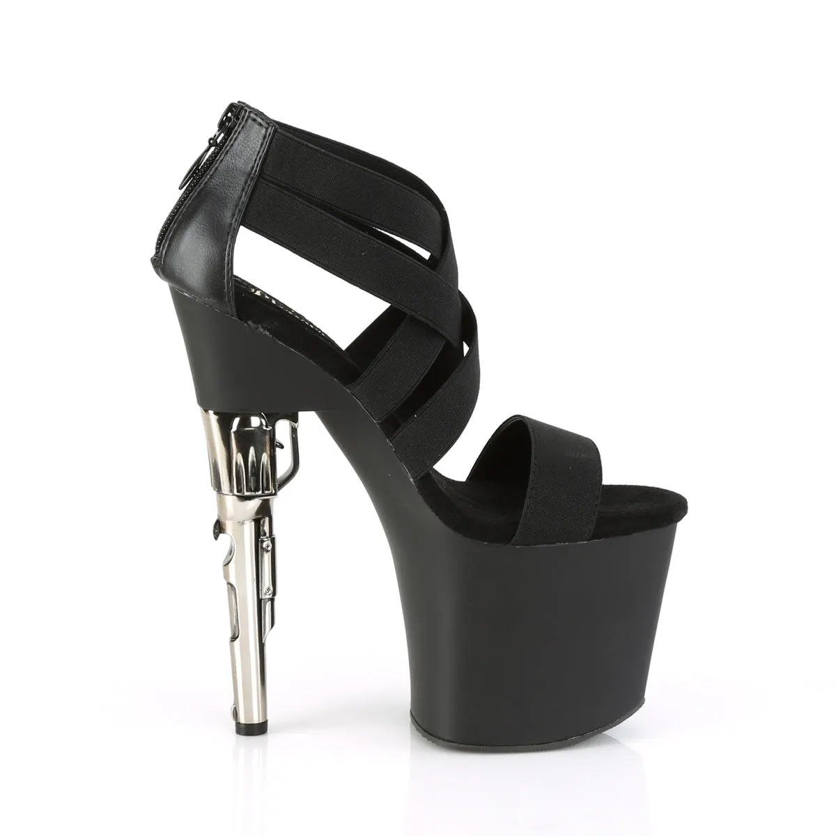 BONDGIRL-769  Black Elastic Band-Faux Le/Black Matte