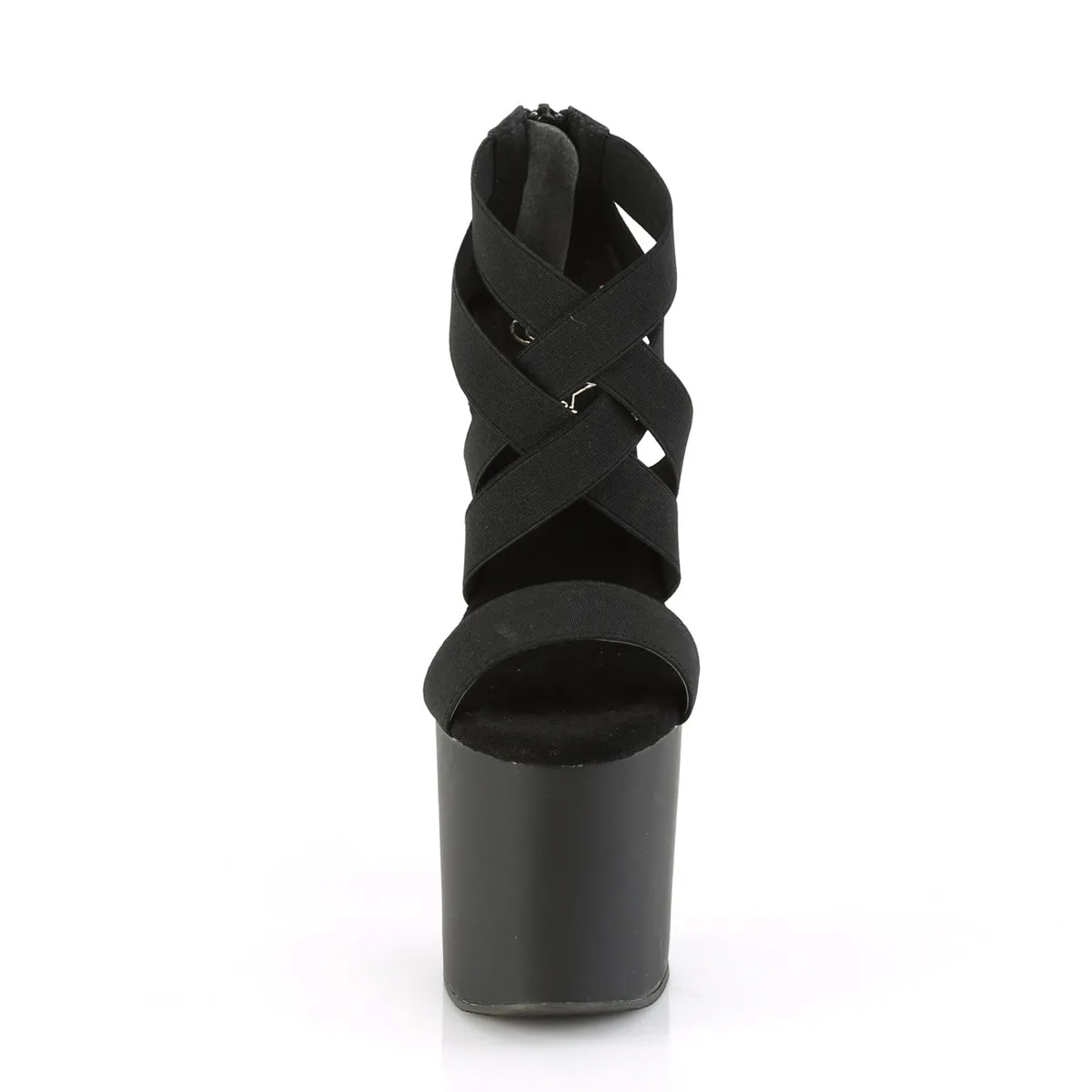BONDGIRL-769  Black Elastic Band-Faux Le/Black Matte