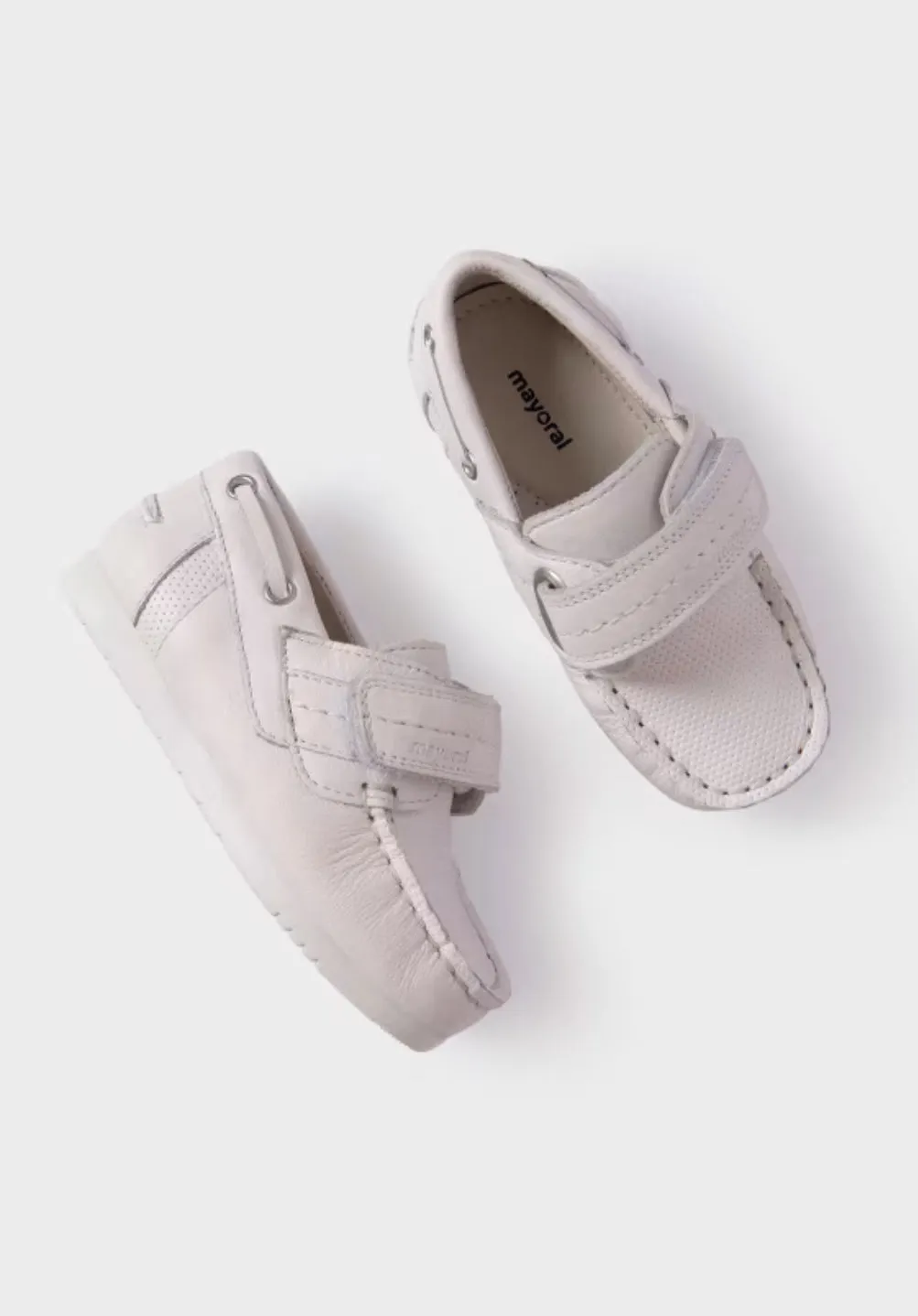 Boys White Leather Shoes