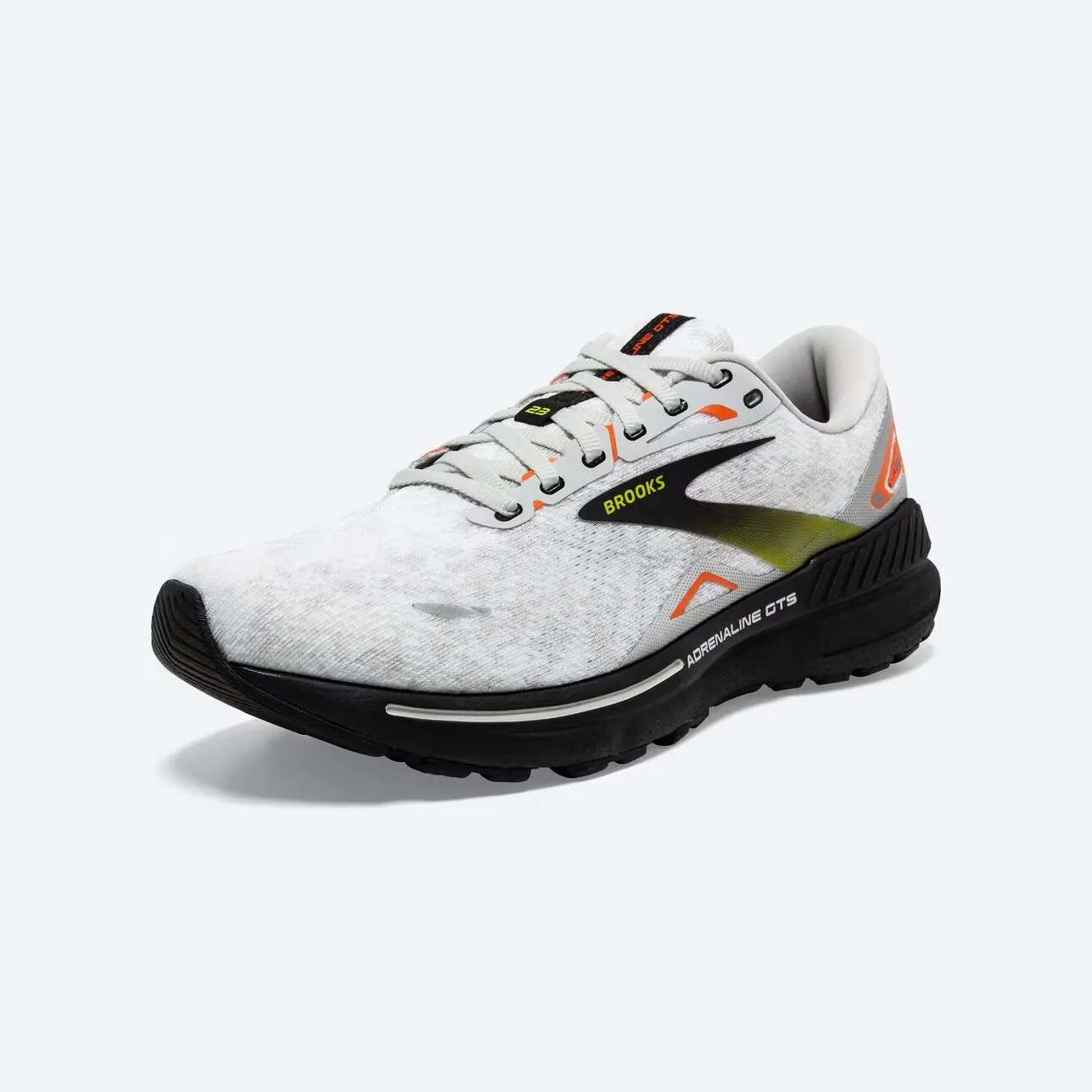 Brooks Men's Adrenaline GTS 23 - Oyster/Black/Red Orange