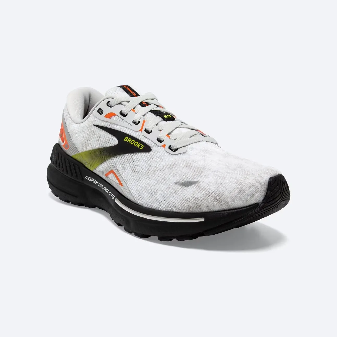 Brooks Men's Adrenaline GTS 23 - Oyster/Black/Red Orange