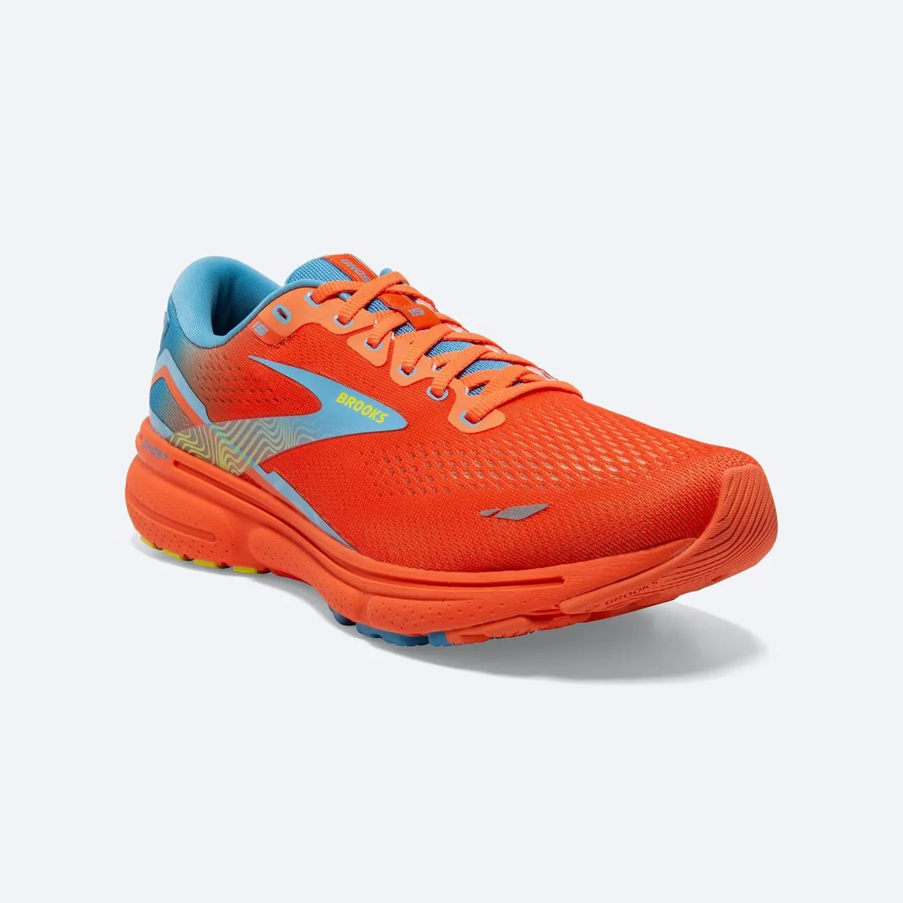 Brooks Men's Ghost 15 - Orange/Blue/Yellow