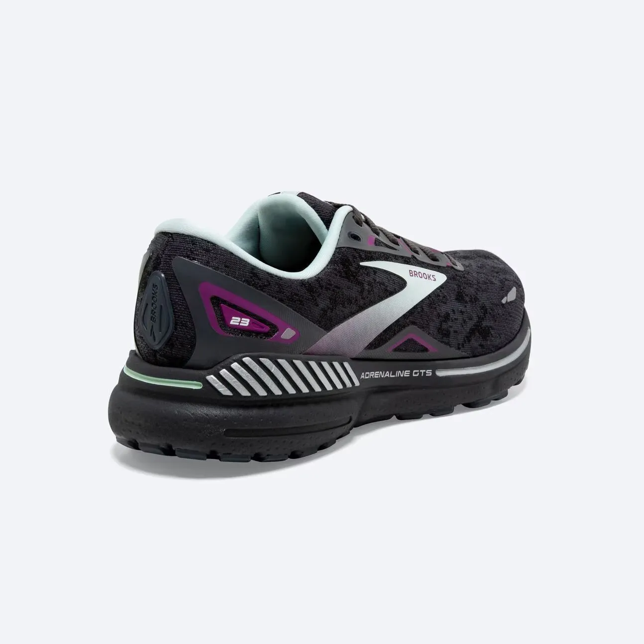 Brooks Women's Adrenaline GTS 23 - Black/Light Blue/Purple