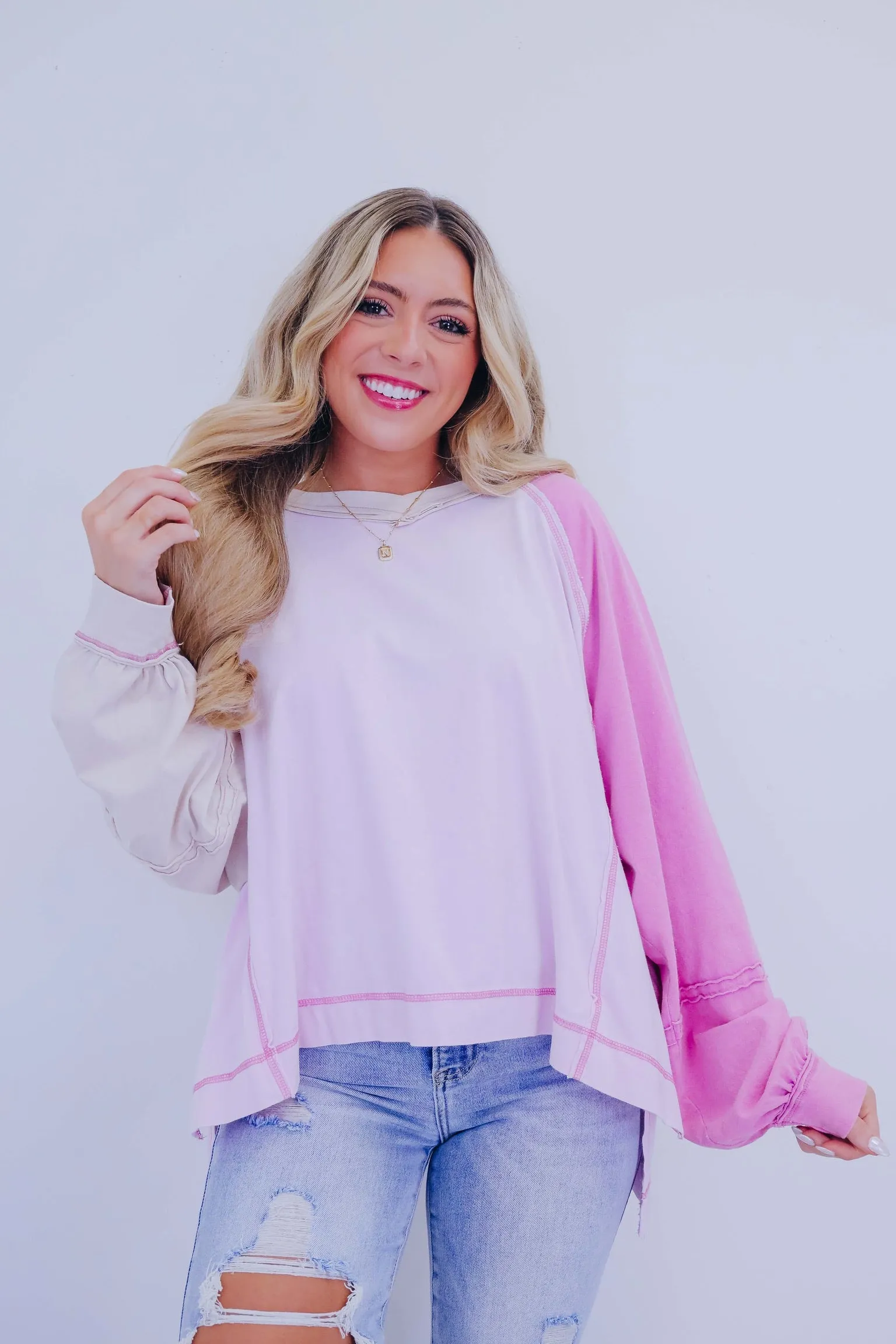 Cara Colorblock Contrasting Top