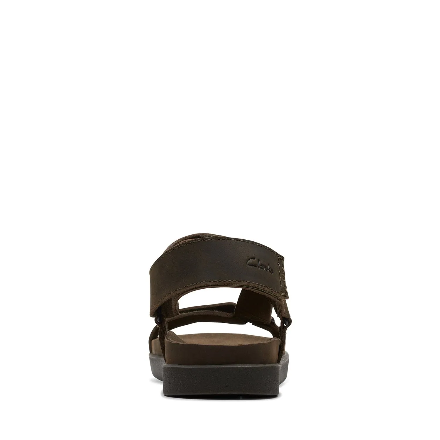 Clarks Sunder Range Sandals - Dark Olive Lea - 261718877 - G Width (Standard Fit)