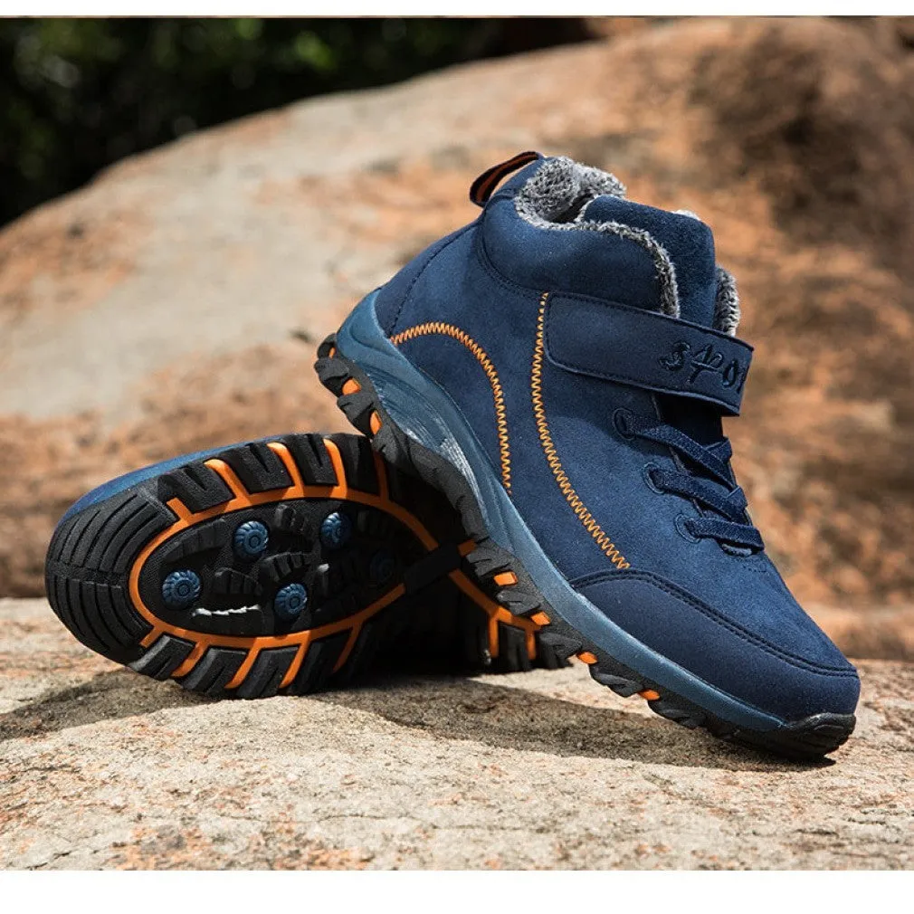 ContiNent 33 Waterproof Winter Men Boots Suede Warm Snow Women Boots Men Work Casual Shoes High Top High-top Non-slip Ankle Boots
