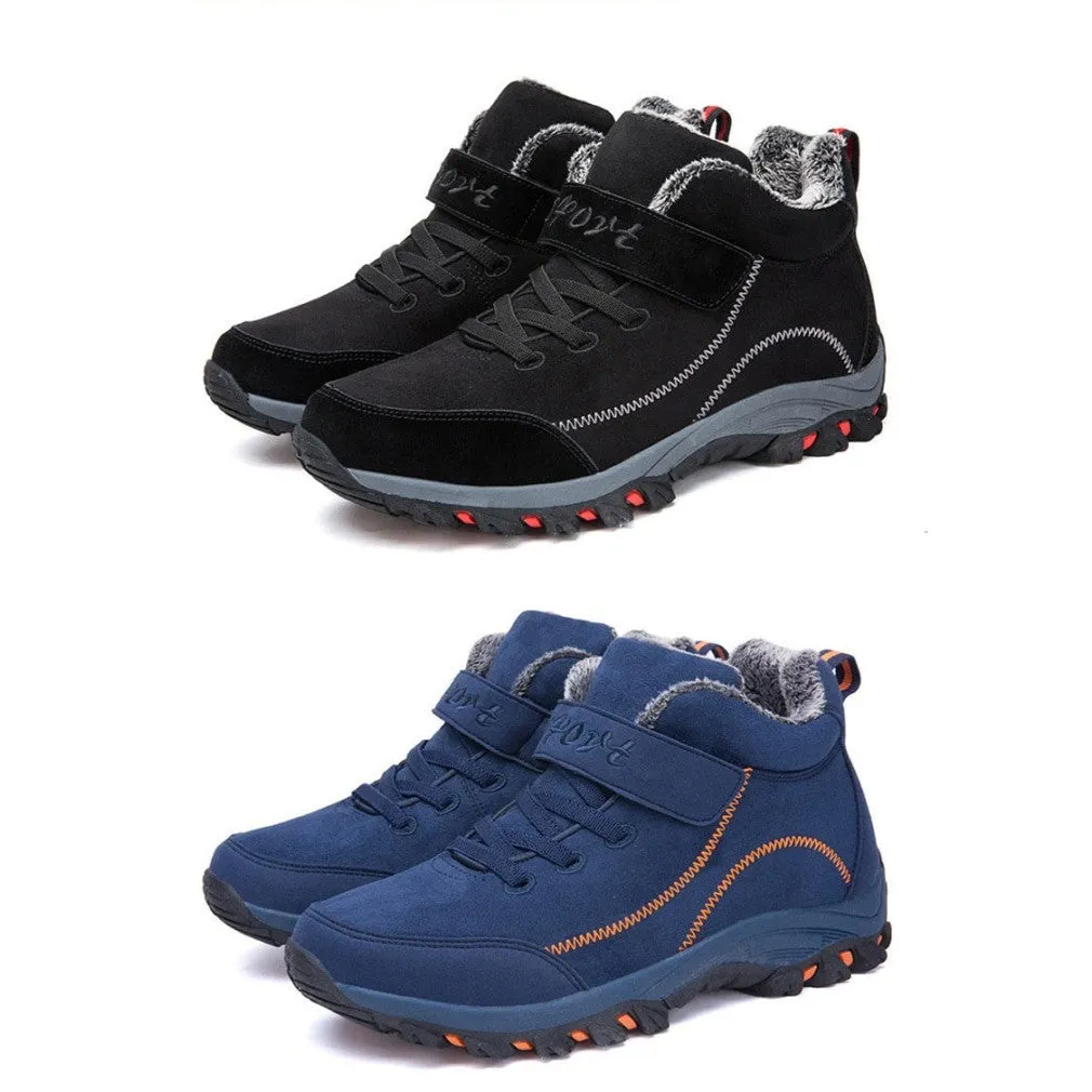 ContiNent 33 Waterproof Winter Men Boots Suede Warm Snow Women Boots Men Work Casual Shoes High Top High-top Non-slip Ankle Boots