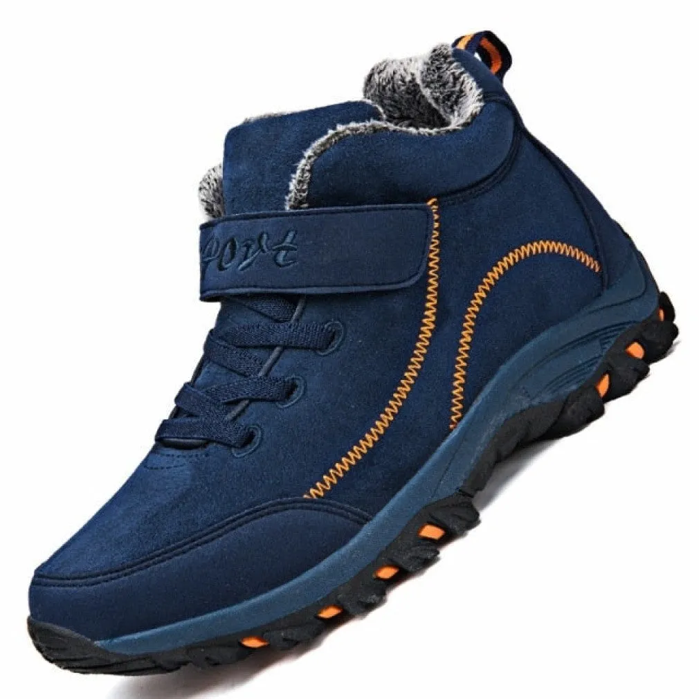 ContiNent 33 Waterproof Winter Men Boots Suede Warm Snow Women Boots Men Work Casual Shoes High Top High-top Non-slip Ankle Boots