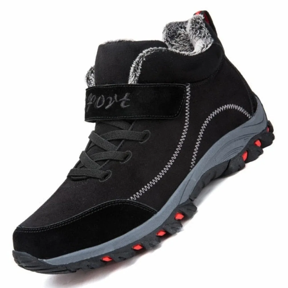 ContiNent 33 Waterproof Winter Men Boots Suede Warm Snow Women Boots Men Work Casual Shoes High Top High-top Non-slip Ankle Boots
