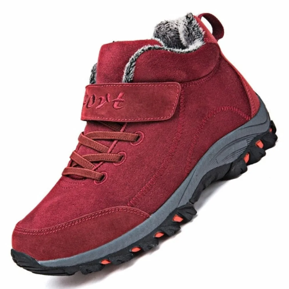 ContiNent 33 Waterproof Winter Men Boots Suede Warm Snow Women Boots Men Work Casual Shoes High Top High-top Non-slip Ankle Boots