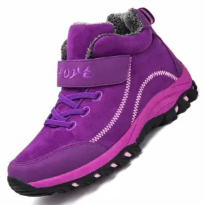 ContiNent 33 Waterproof Winter Men Boots Suede Warm Snow Women Boots Men Work Casual Shoes High Top High-top Non-slip Ankle Boots