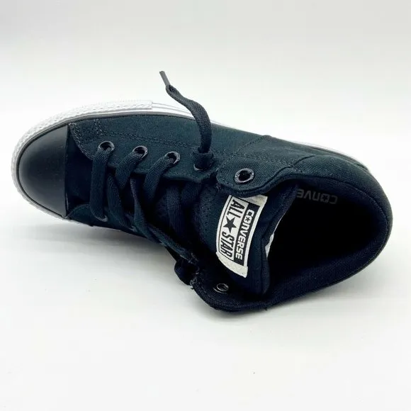 Converse Chuck Taylor Axel Mid Black White Kids Casual Sneakers 642849F