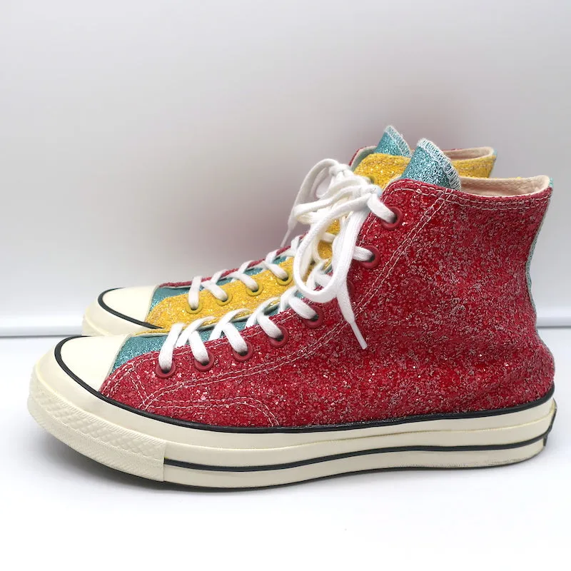 Converse x JW Anderson Glitter Chuck 70 High Top Sneakers Size 10.5 W / 8.5 M
