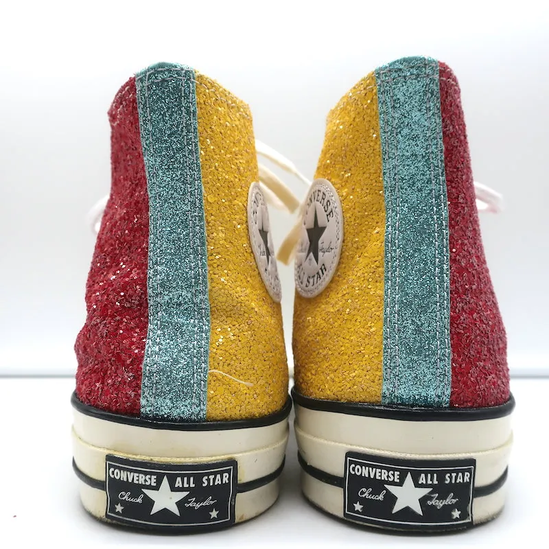 Converse x JW Anderson Glitter Chuck 70 High Top Sneakers Size 10.5 W / 8.5 M