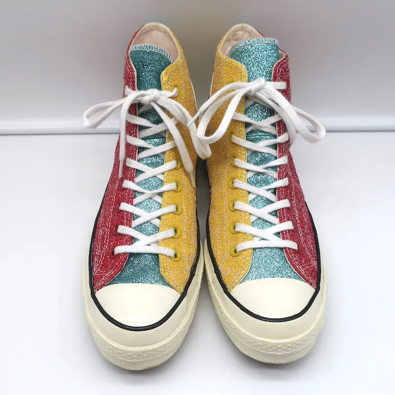 Converse x JW Anderson Glitter Chuck 70 High Top Sneakers Size 10.5 W / 8.5 M