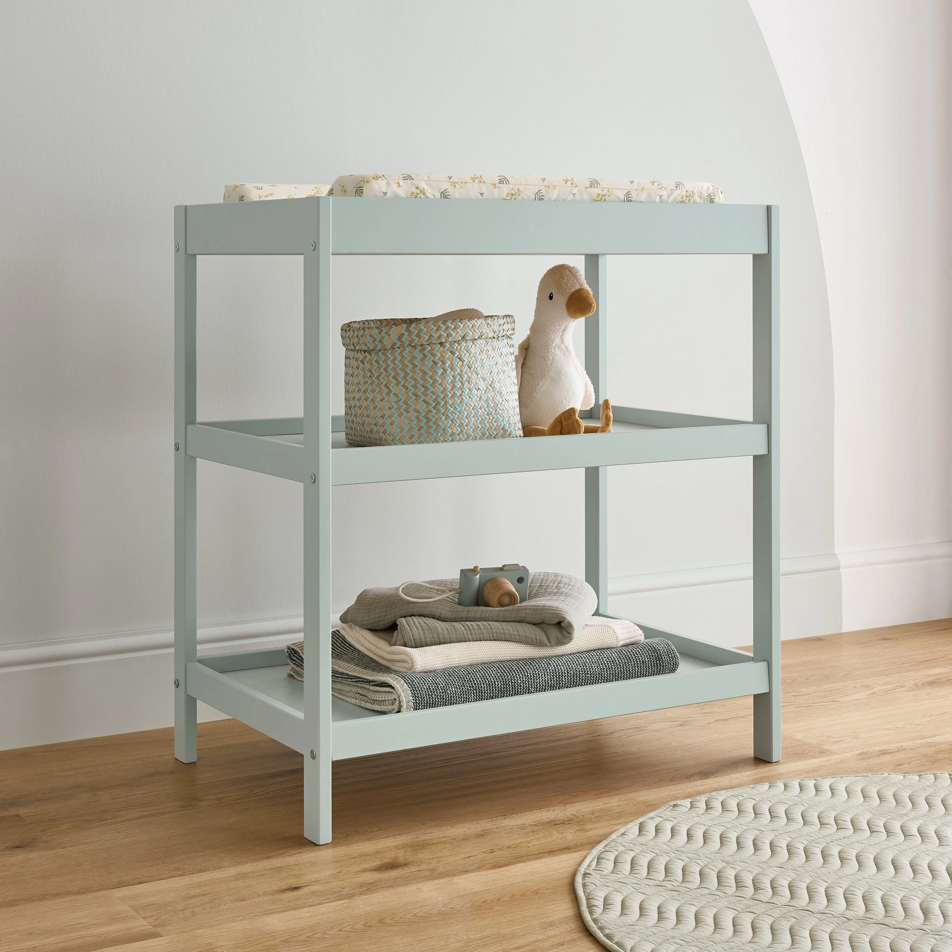 CuddleCo Nola 3 Piece Room Set in Sage Green