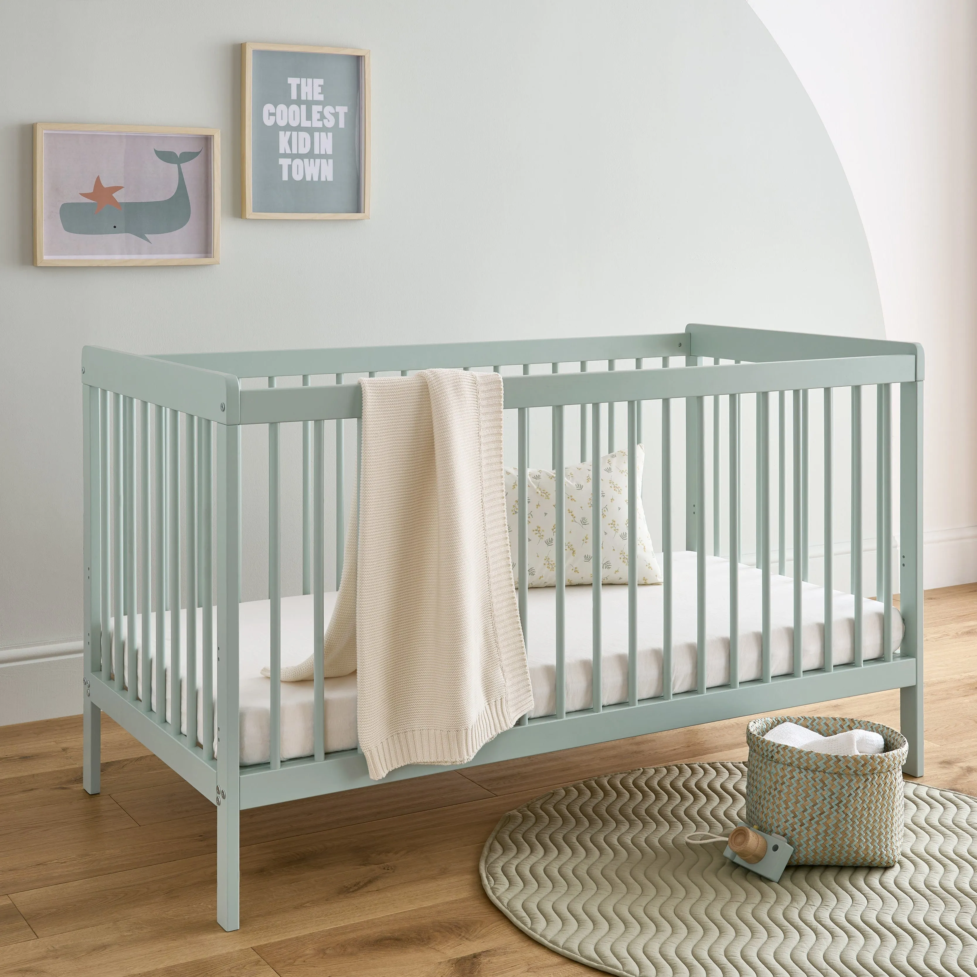 CuddleCo Nola 3 Piece Room Set in Sage Green
