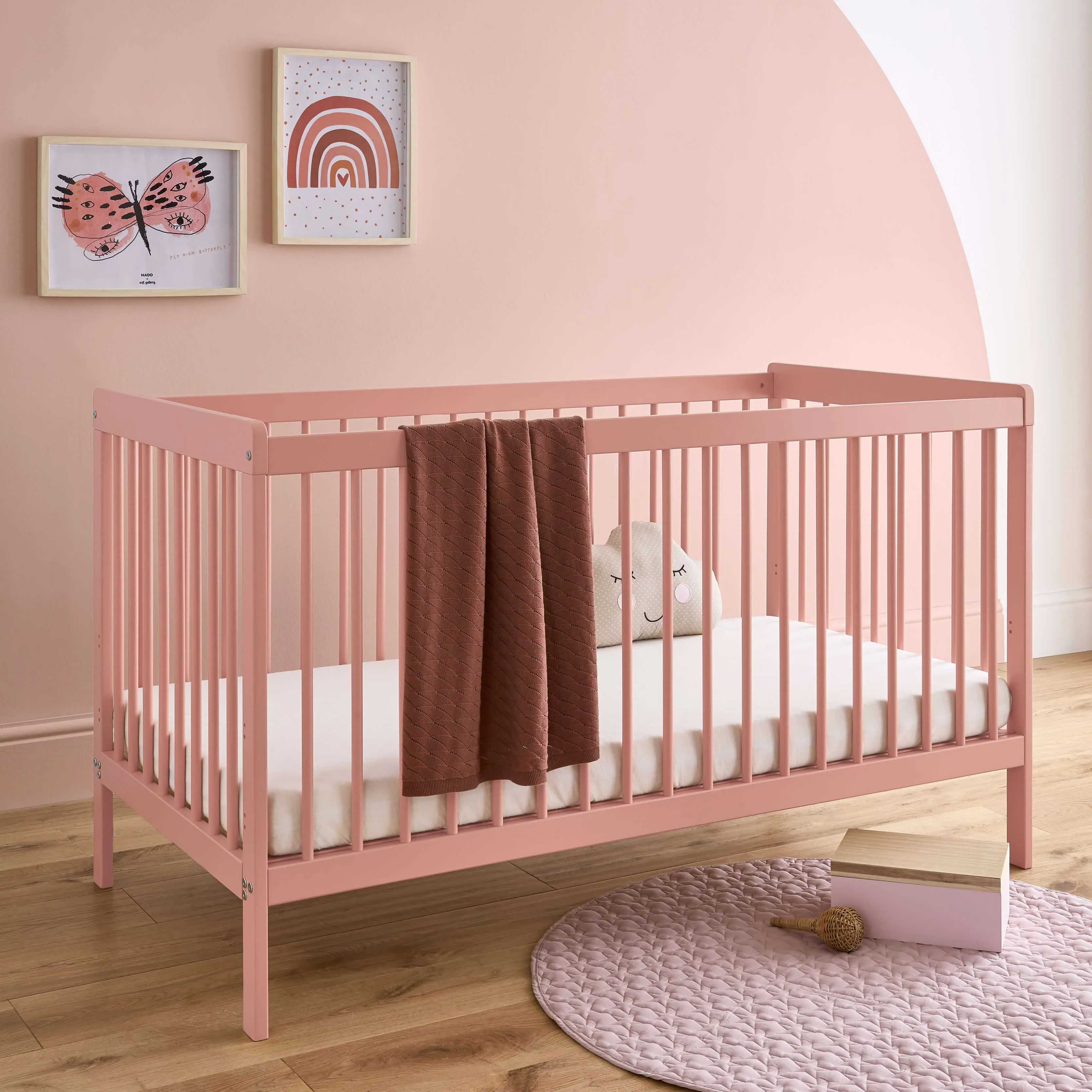 CuddleCo Nola 3 Piece Room Set in Soft Blush