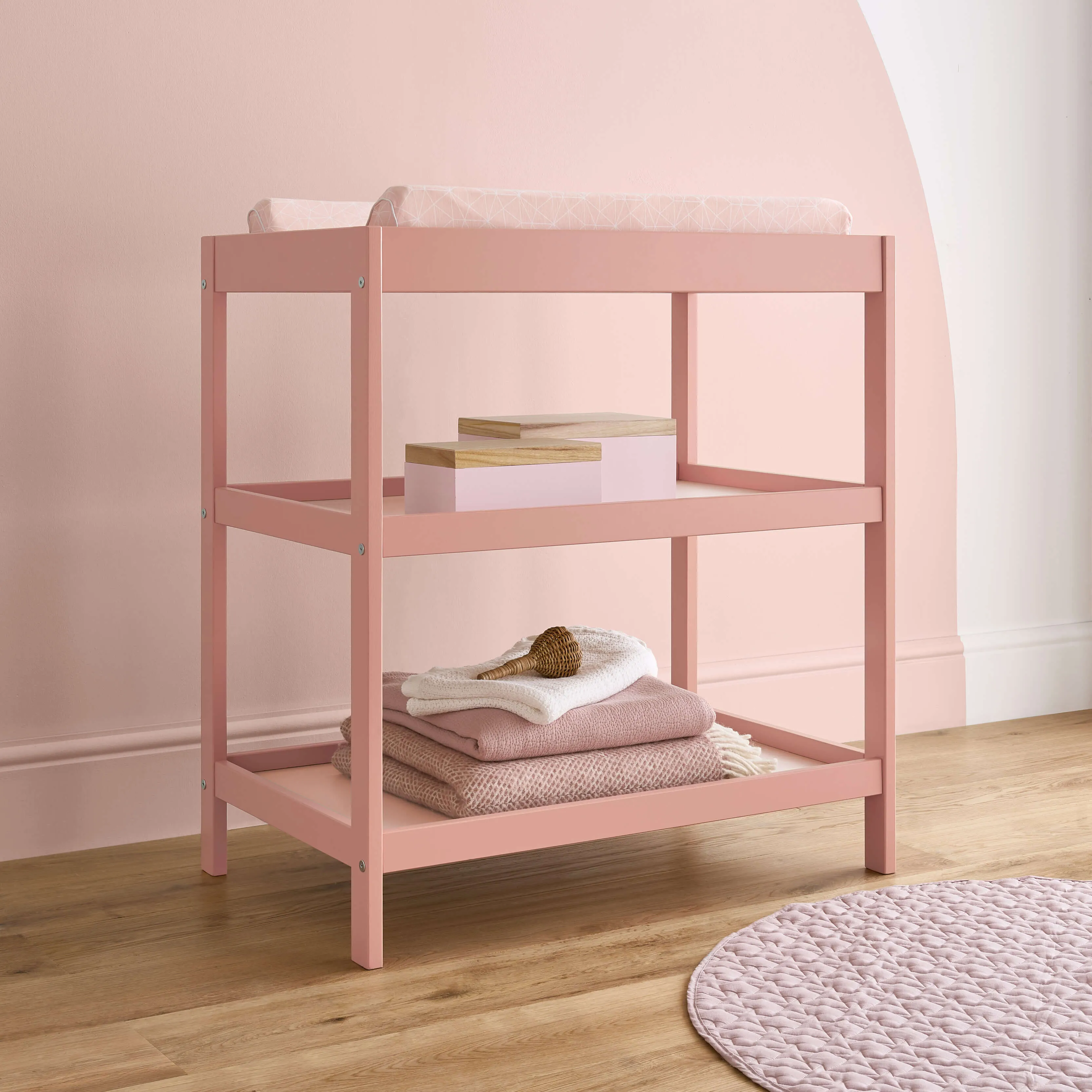 CuddleCo Nola 3 Piece Room Set in Soft Blush