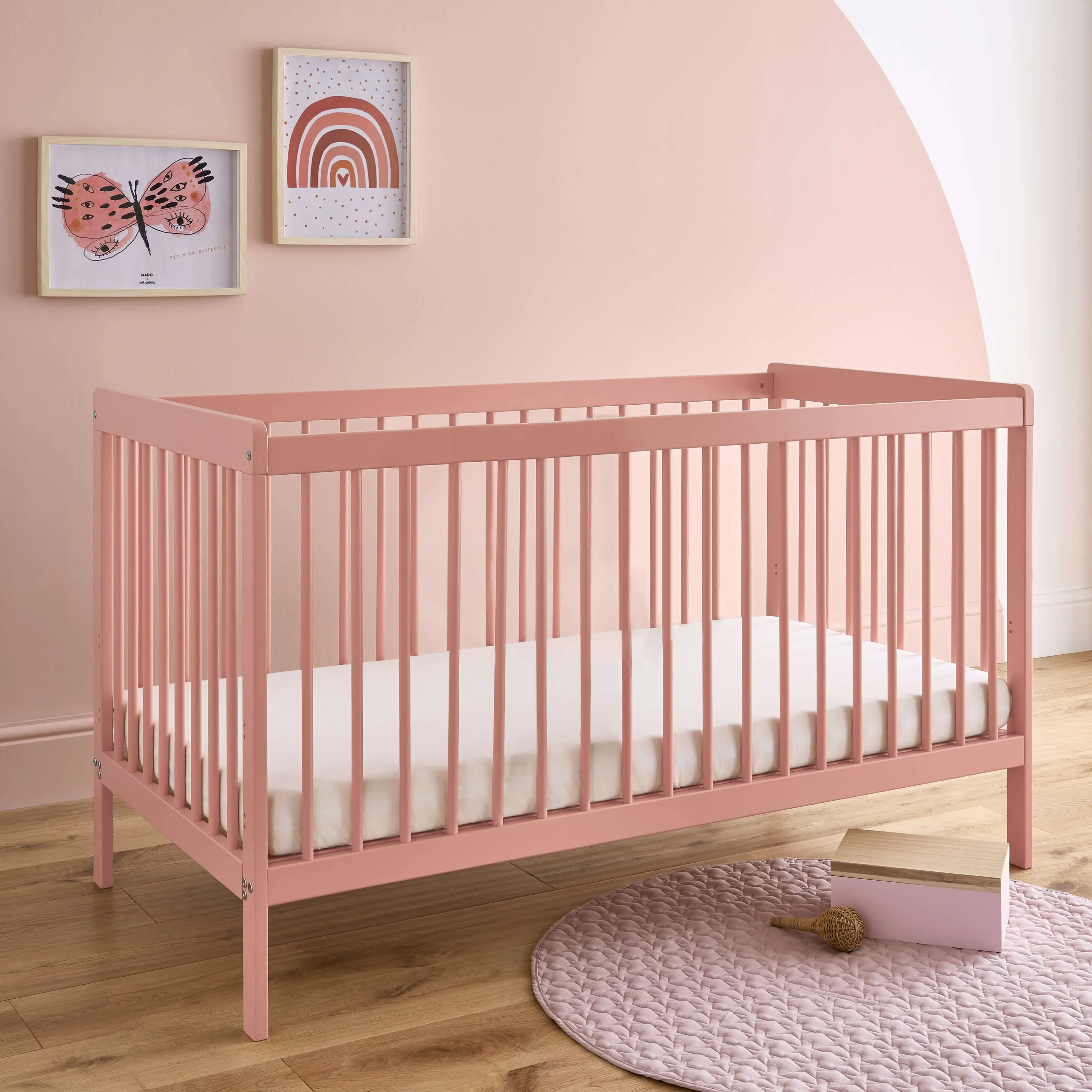 CuddleCo Nola 3 Piece Room Set in Soft Blush