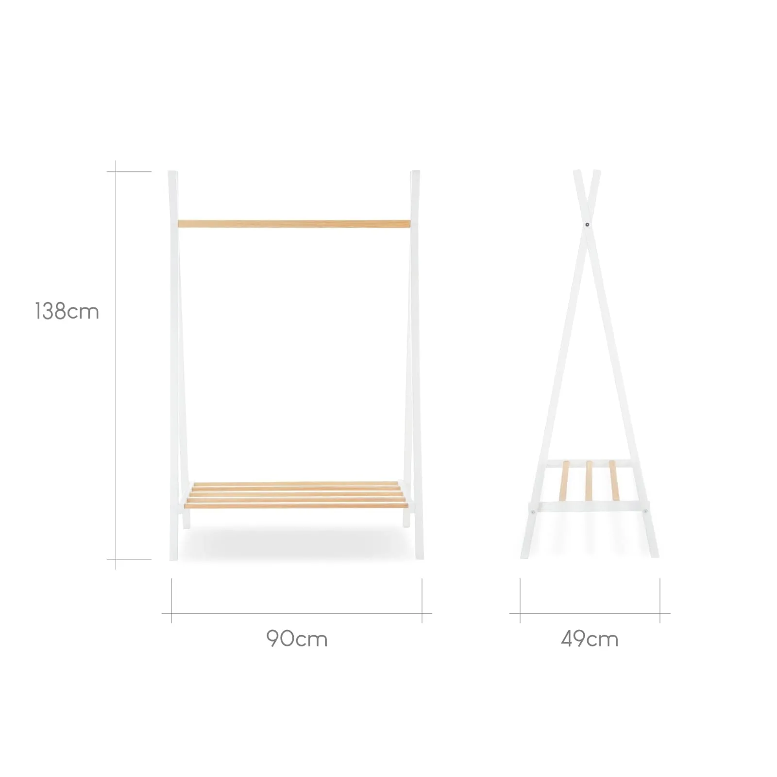 CuddleCo Nola 3 Piece Room Set in White & Natural