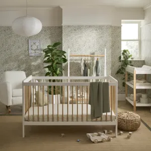 CuddleCo Nola 3 Piece Room Set in White & Natural