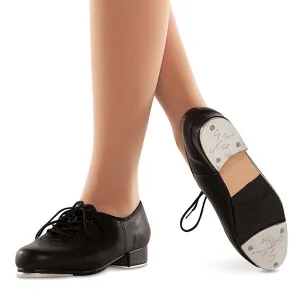 Danshūz “Slammer” Black Leather Lace Up Tap Shoes