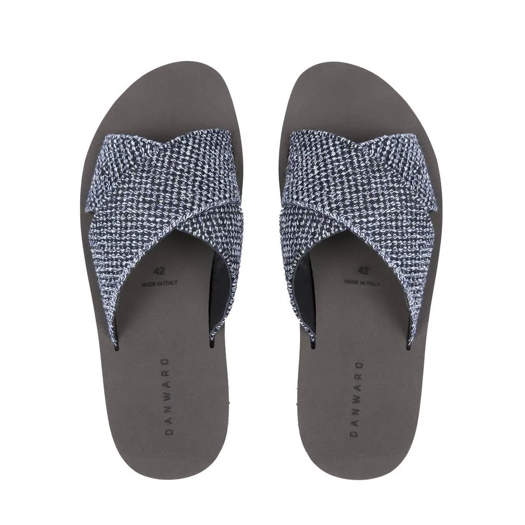 Danward Men's Criss-Cross Slide w/ Micro Bottom