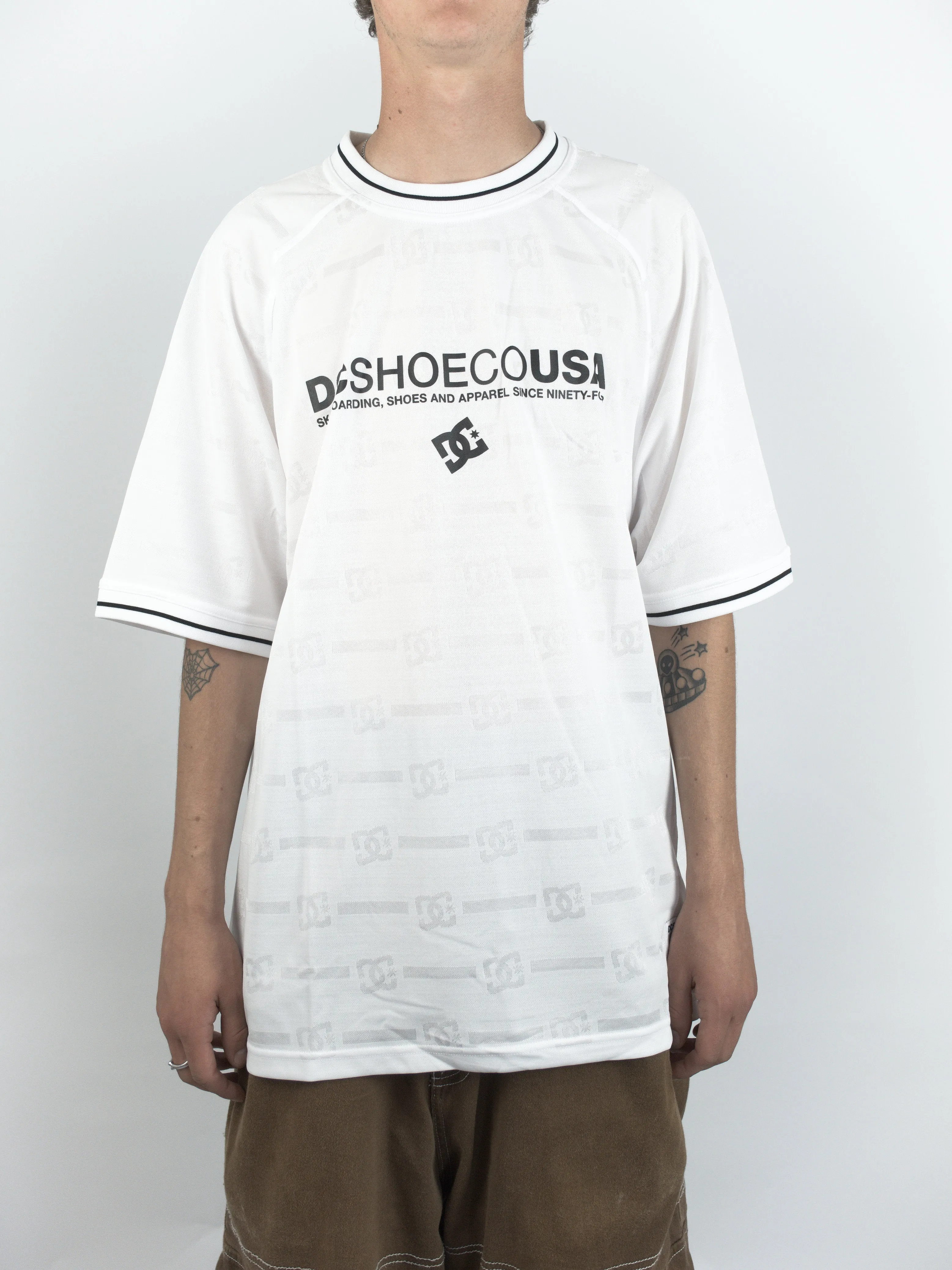 Dc Shoes - Super Tour Mesh Jersey Tee Shirt - White