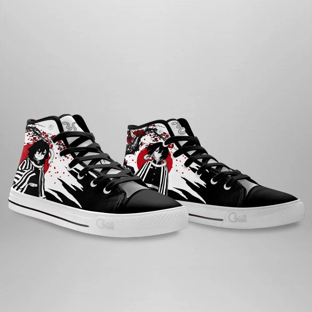 Demon Slayer Shoes Obanai Iguro High Top Shoes