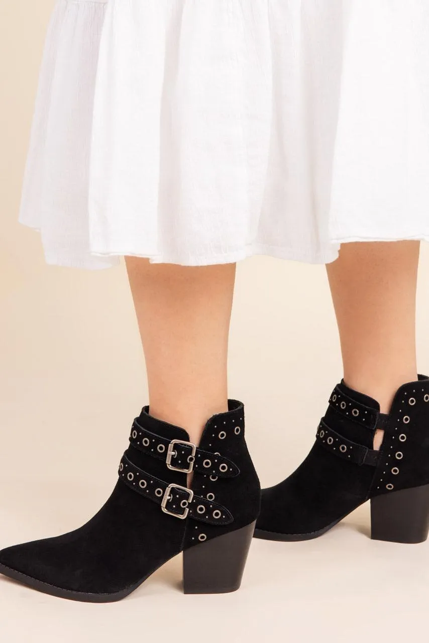 Elsa Leather Ankle Boot in Black