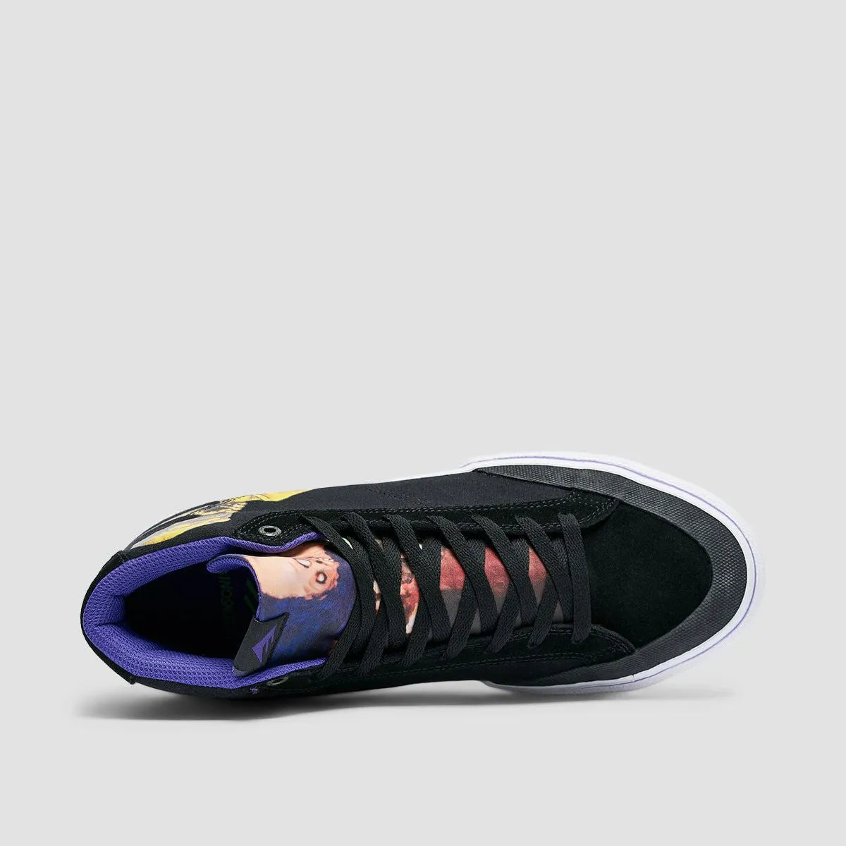 Emerica Omen X Dinosaur Jr. High Top Shoes Black/Purple