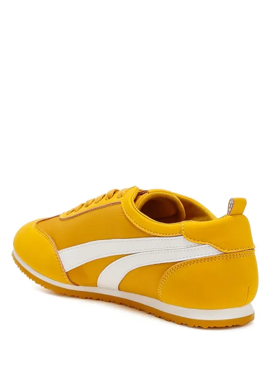 Everyday Faux Leather Lace-Up Sneakers