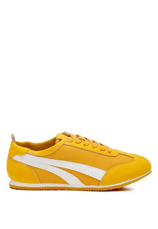 Everyday Faux Leather Lace-Up Sneakers