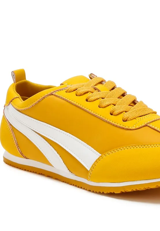 Everyday Faux Leather Lace-Up Sneakers