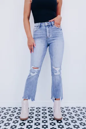 Fenix Frayed Ankle Flare Jeans