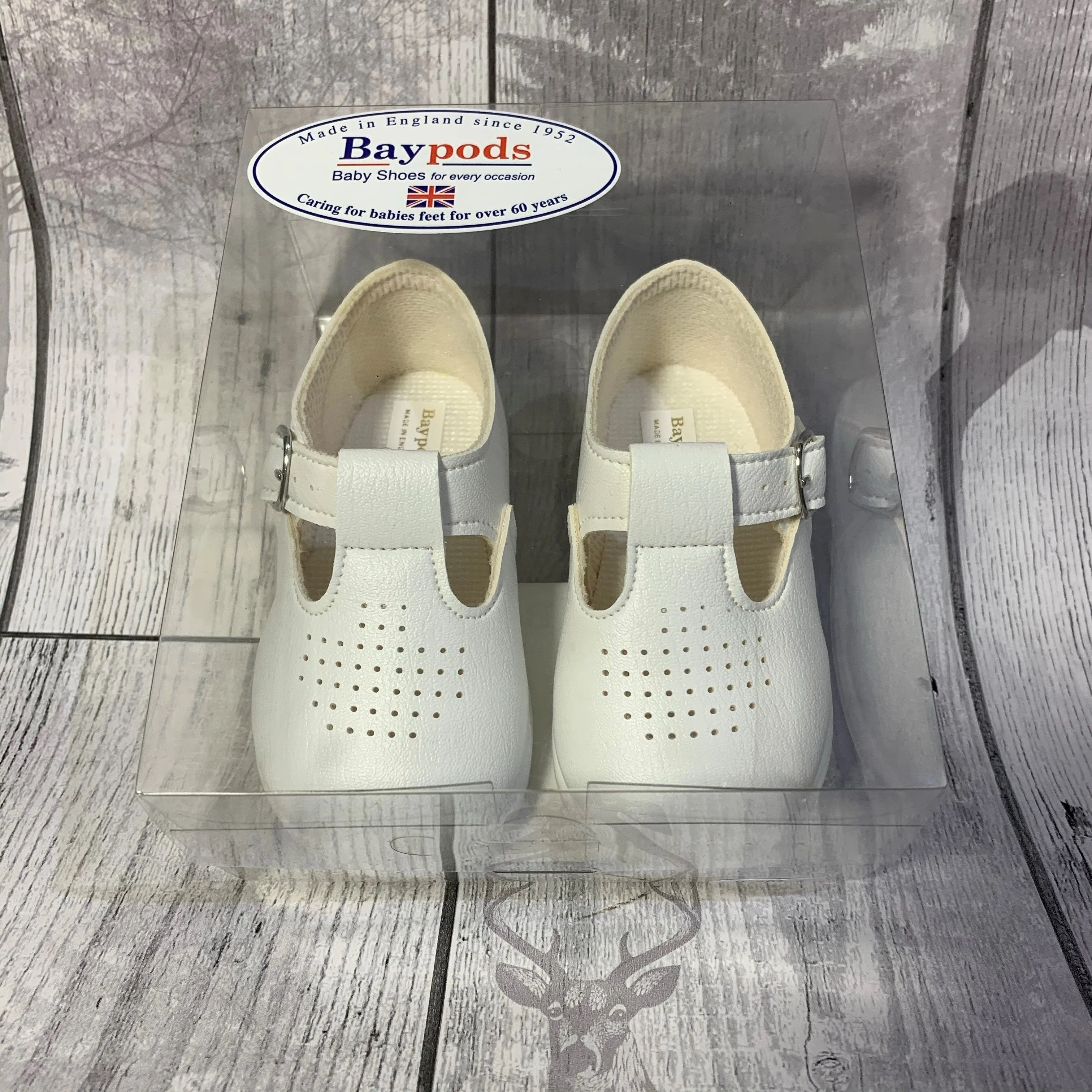 First Walker Boys Shoes - Hard Sole White T Bar