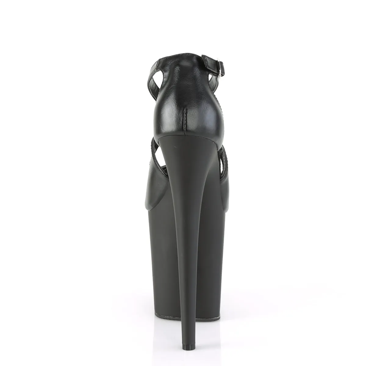 FLAMINGO-821  Black Faux Leather/Black Matte