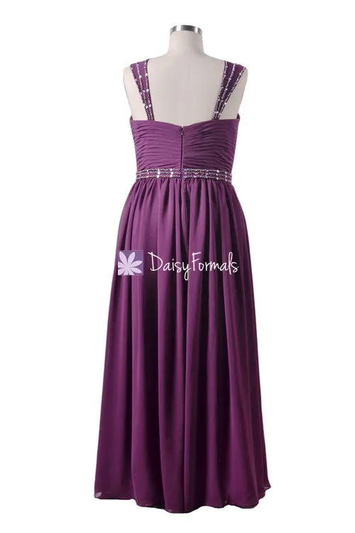 Floating Beaded Aura Blue Chiffon Party Dress Beaded Evening Dress Dress (BM247)