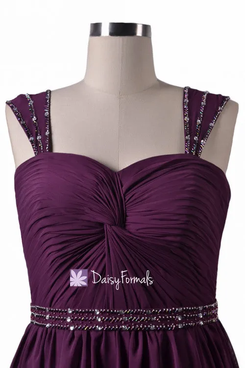 Floating Beaded Aura Blue Chiffon Party Dress Beaded Evening Dress Dress (BM247)